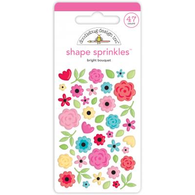 Doodlebugs Lots Of Love Sticker - Bright Bouquet
